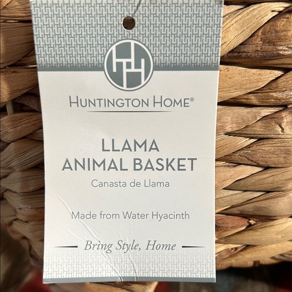 Huntington Home Woven Llama Basket - Natural Tan - Picture 2 of 4
